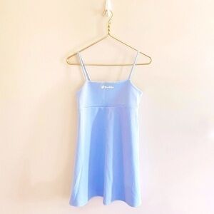 Zara X Lotto Capsule‎ Collection Blue Spaghetti Strap Square Neck Dress NWT